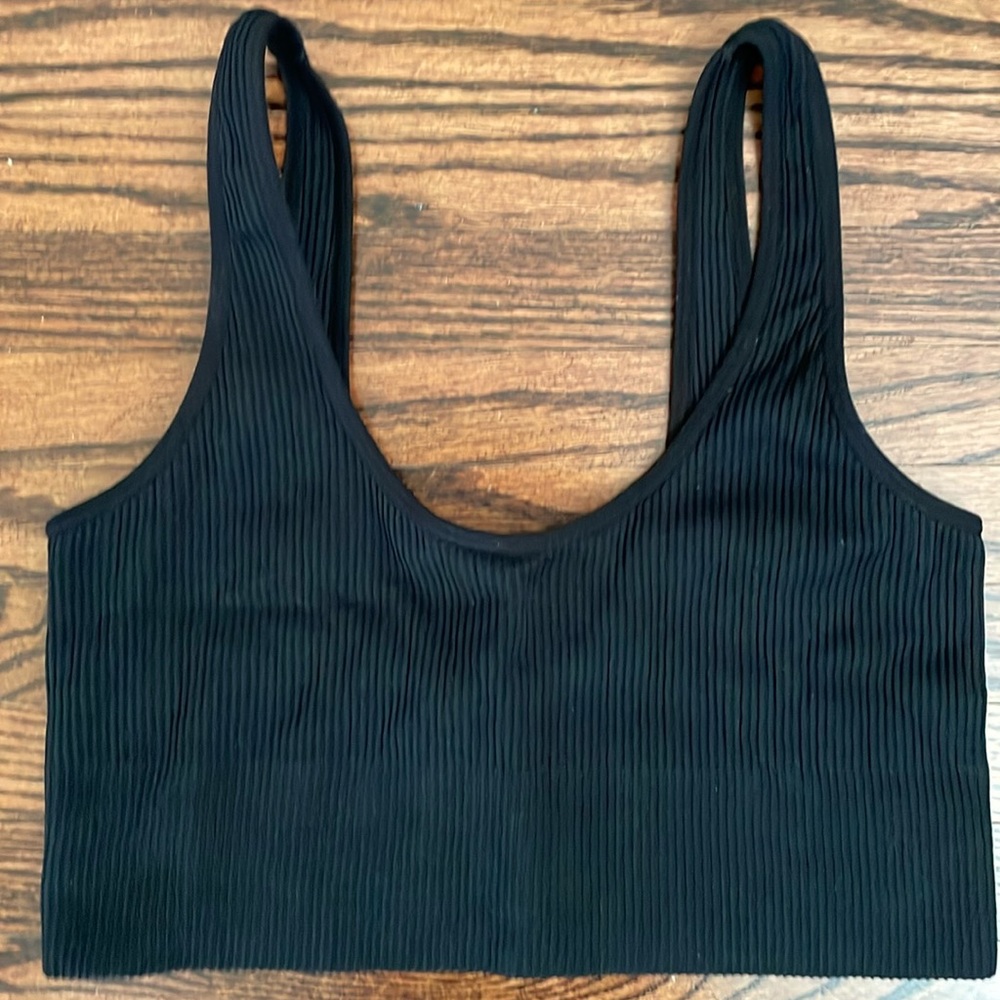 Love by Gap seamless ribbed bralette women’s size medium black